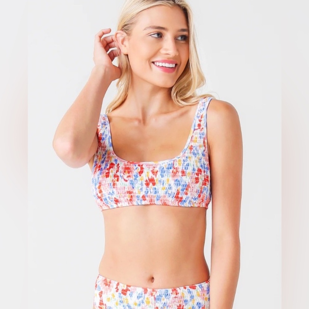 Lspace forever flowers smocked Women's bikini Set